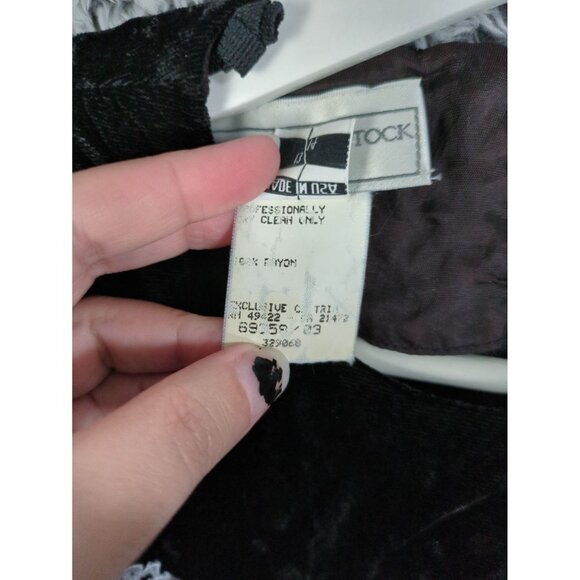 VINTAGE JESSICA MCCLINTOCK GUNNE SAX Velvet Whimisigoth Dress Womens XS Crochet - Picture 9 of 10